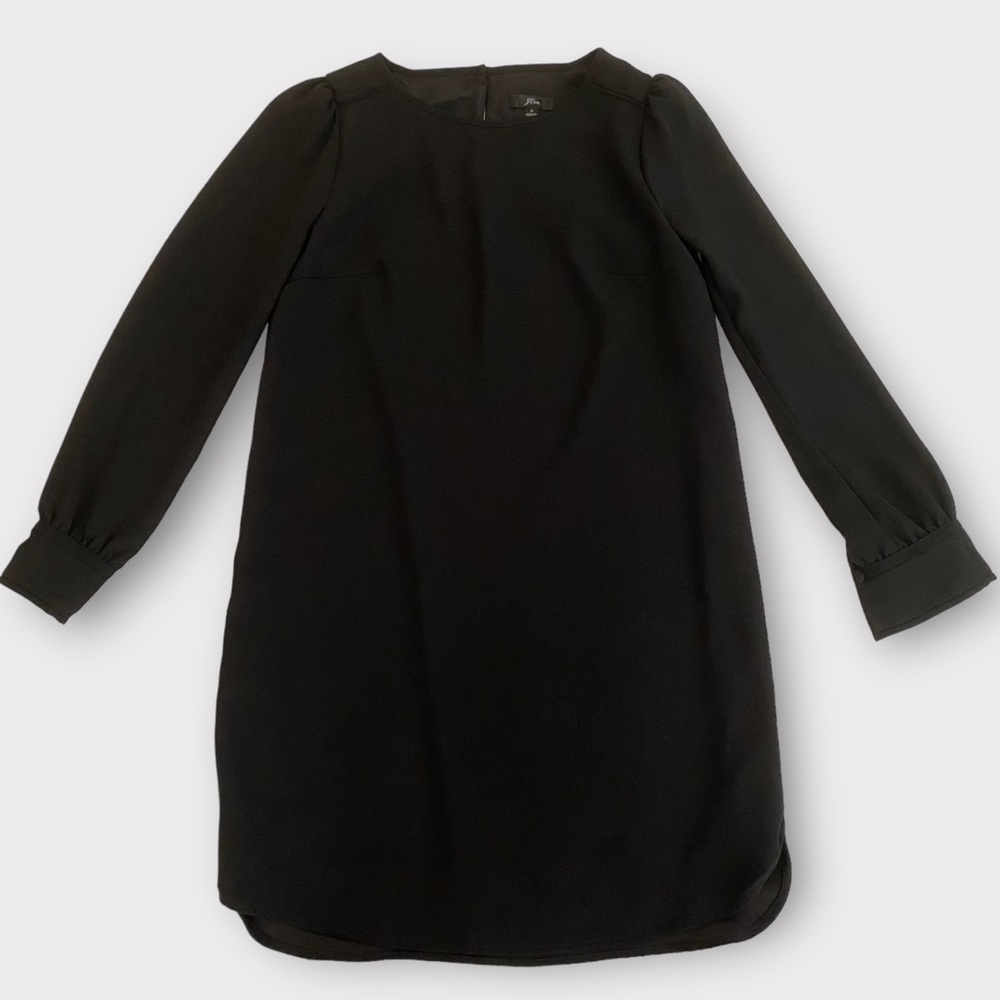 J. Crew Women’s Dress Size 2 Shift Puff Sleeve Minimalist Corpcore Office